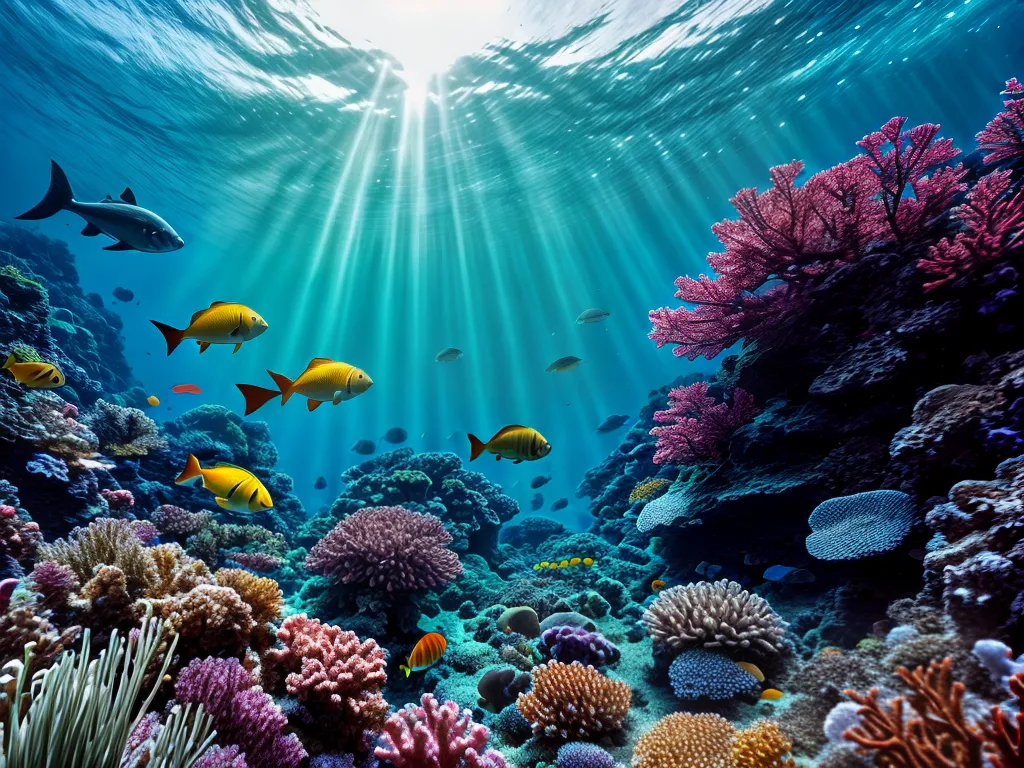 Viagens Submersas: Desvendando o Significado dos Sonhos Aquáticos 4 Fotos cenario subaquatico recife coral peixes 1