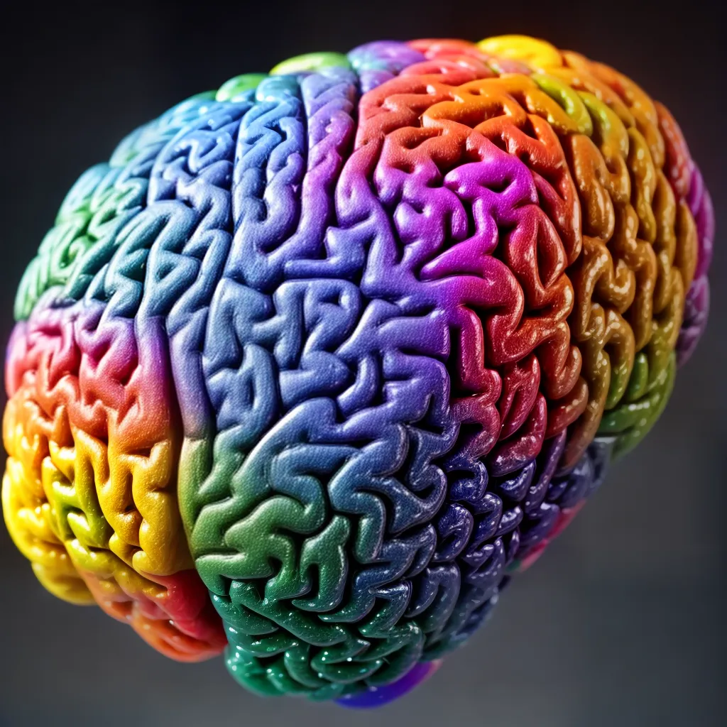 Fotos cerebro colorido neuronios pensamentos