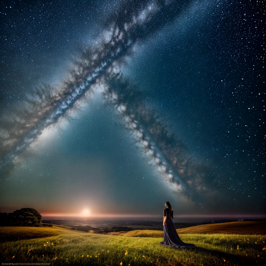 Promessas Celestiais: Descubra o Significado dos Sonhos 3 Fotos ceu estrelado lua campo sonho
