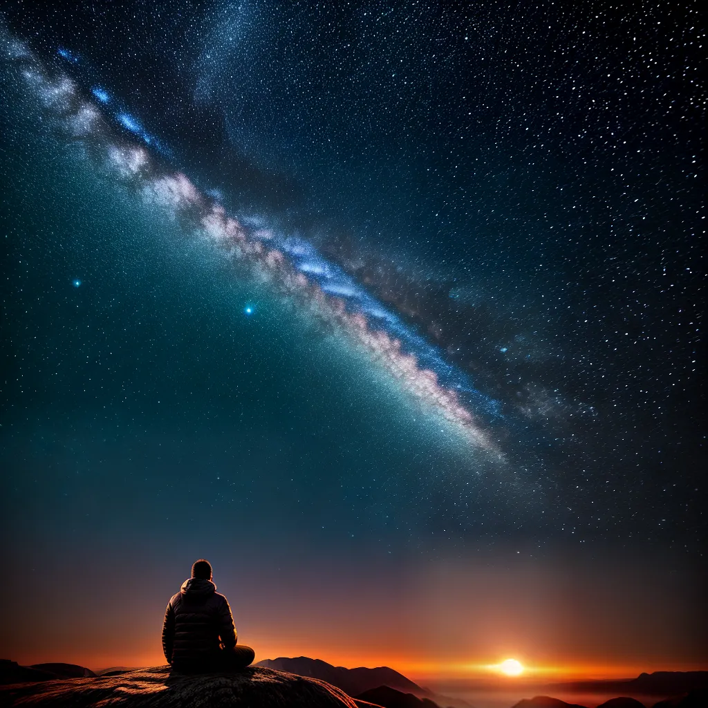 Fotos ceu estrelado lua cheia meditacao 1
