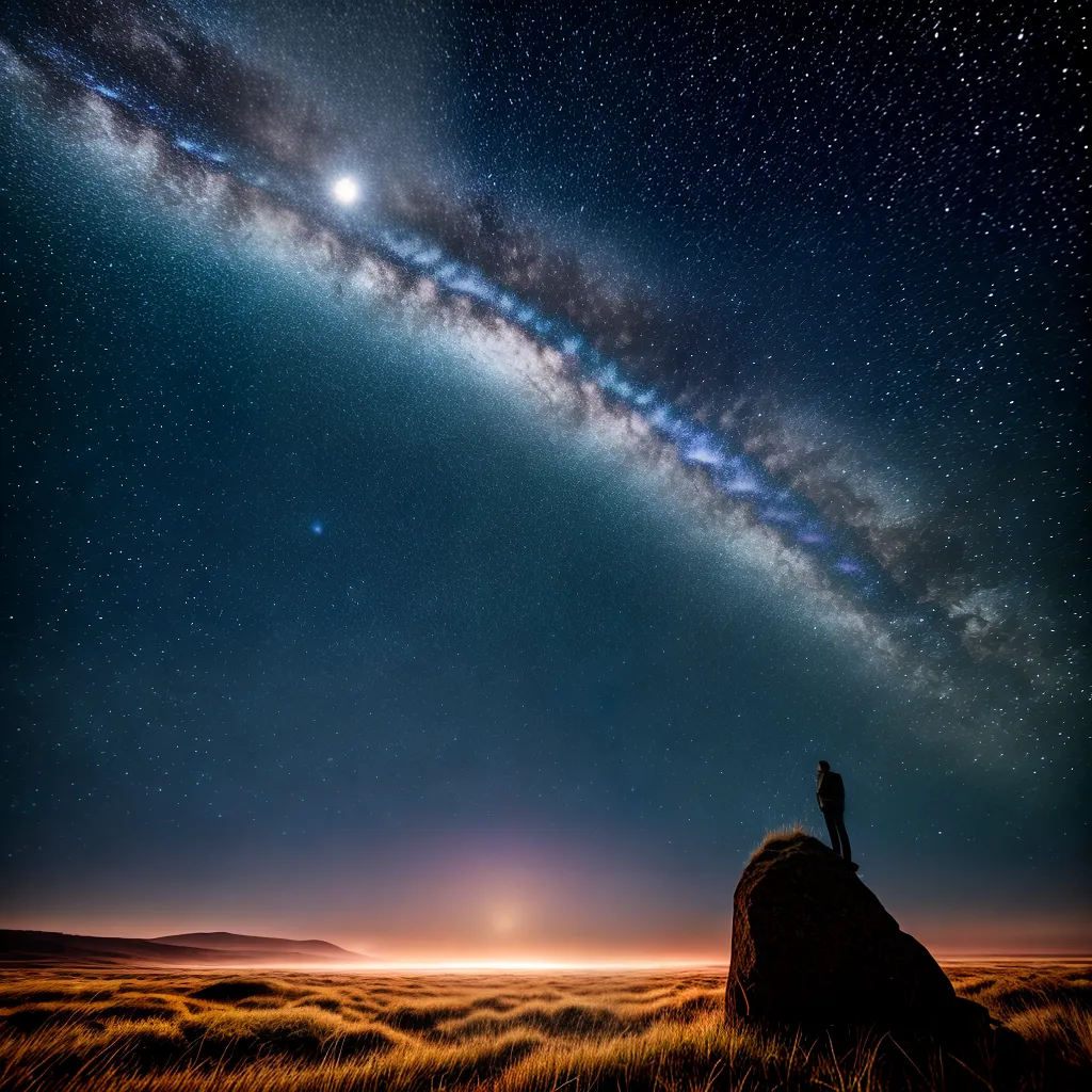 Sonhar com o Universo: Descubra o poder dos sonhos célestes 3 Fotos ceu estrelado lua cheia pessoa maravilha