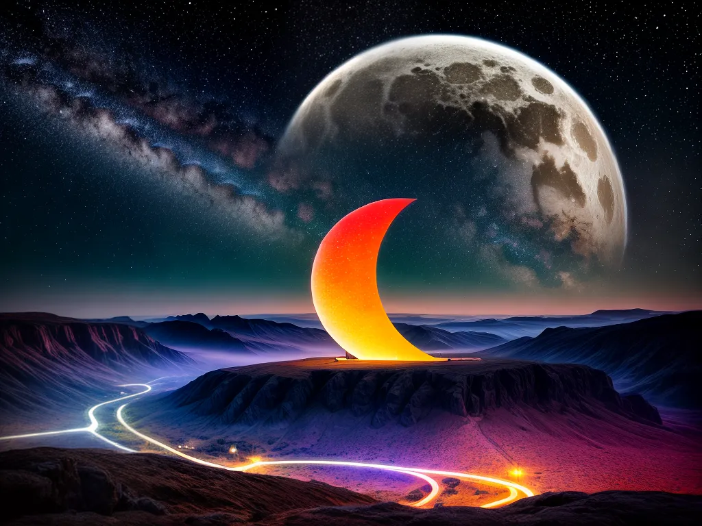 Fotos ceu estrelado lua sonhos coloridos 2