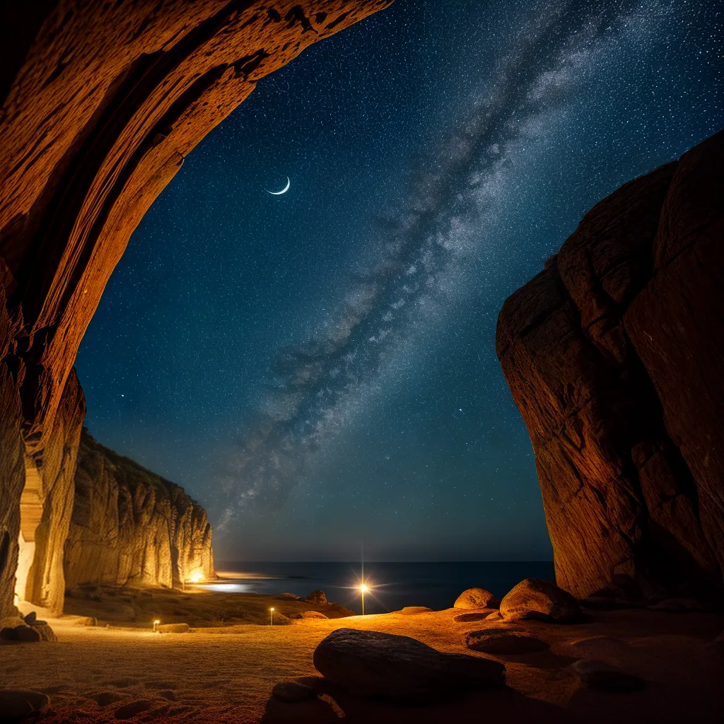 Fotos ceu estrelado lua sono paz