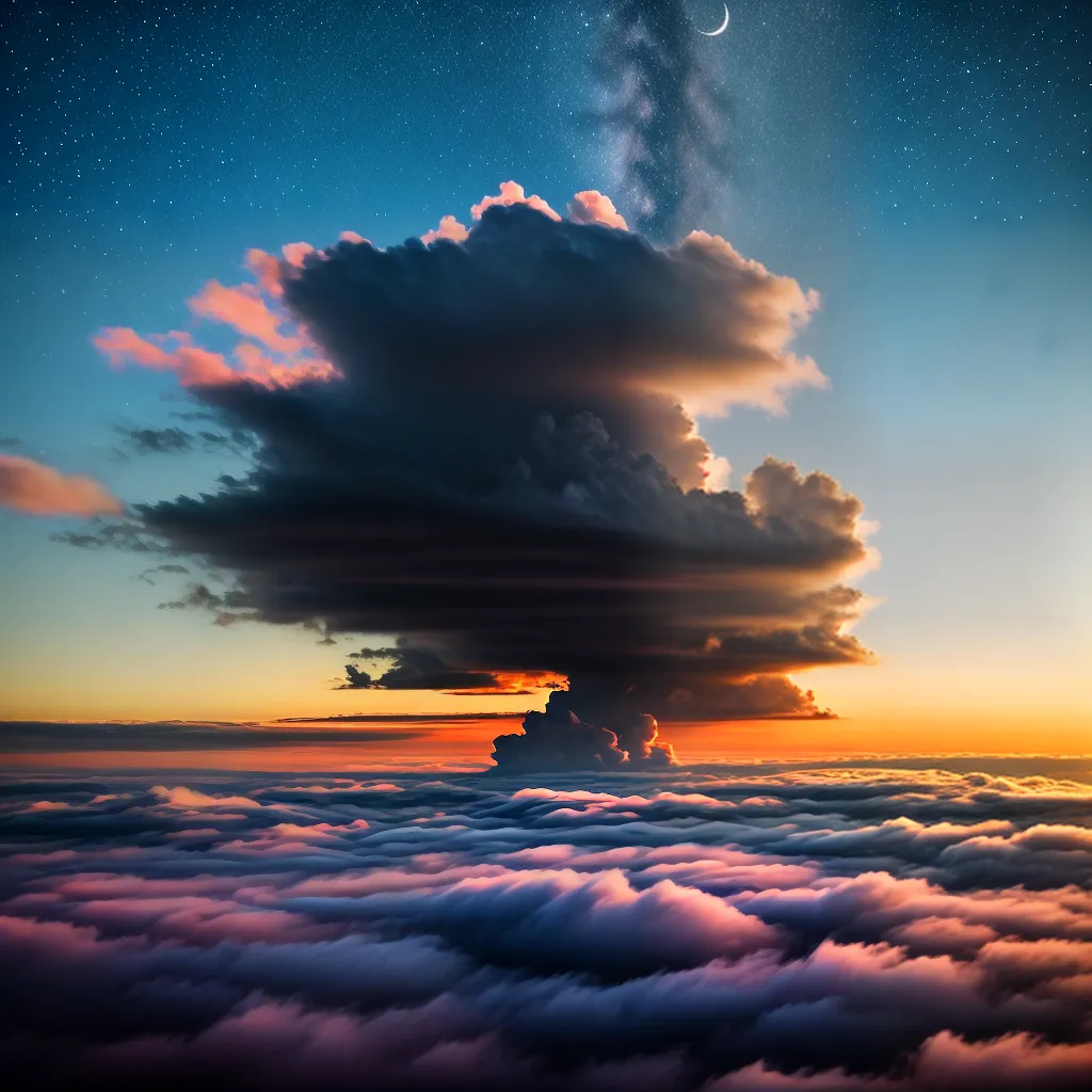 Céu Noturno: Descubra o Significado dos Sonhos com Nuvens 3 Fotos ceu estrelas lua nuvens formatos misteriosos