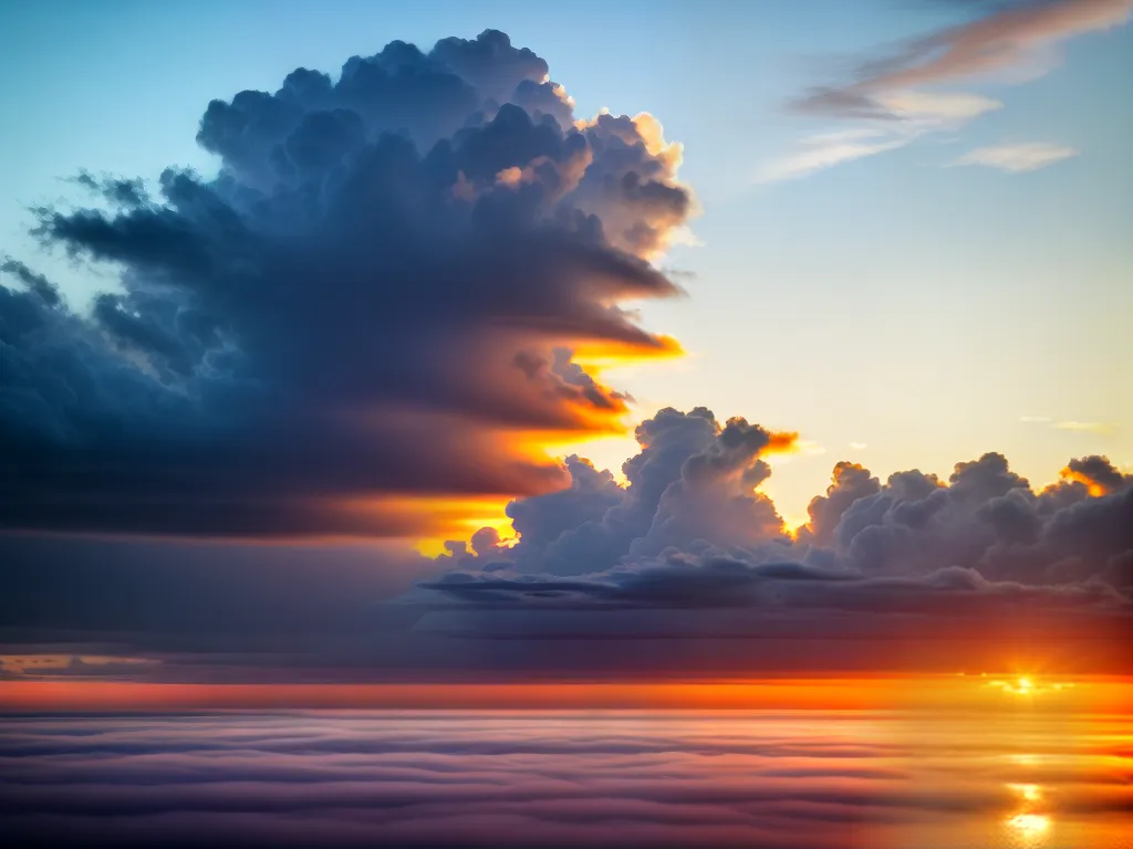 Fotos ceu por do sol nuvens formas celestiais