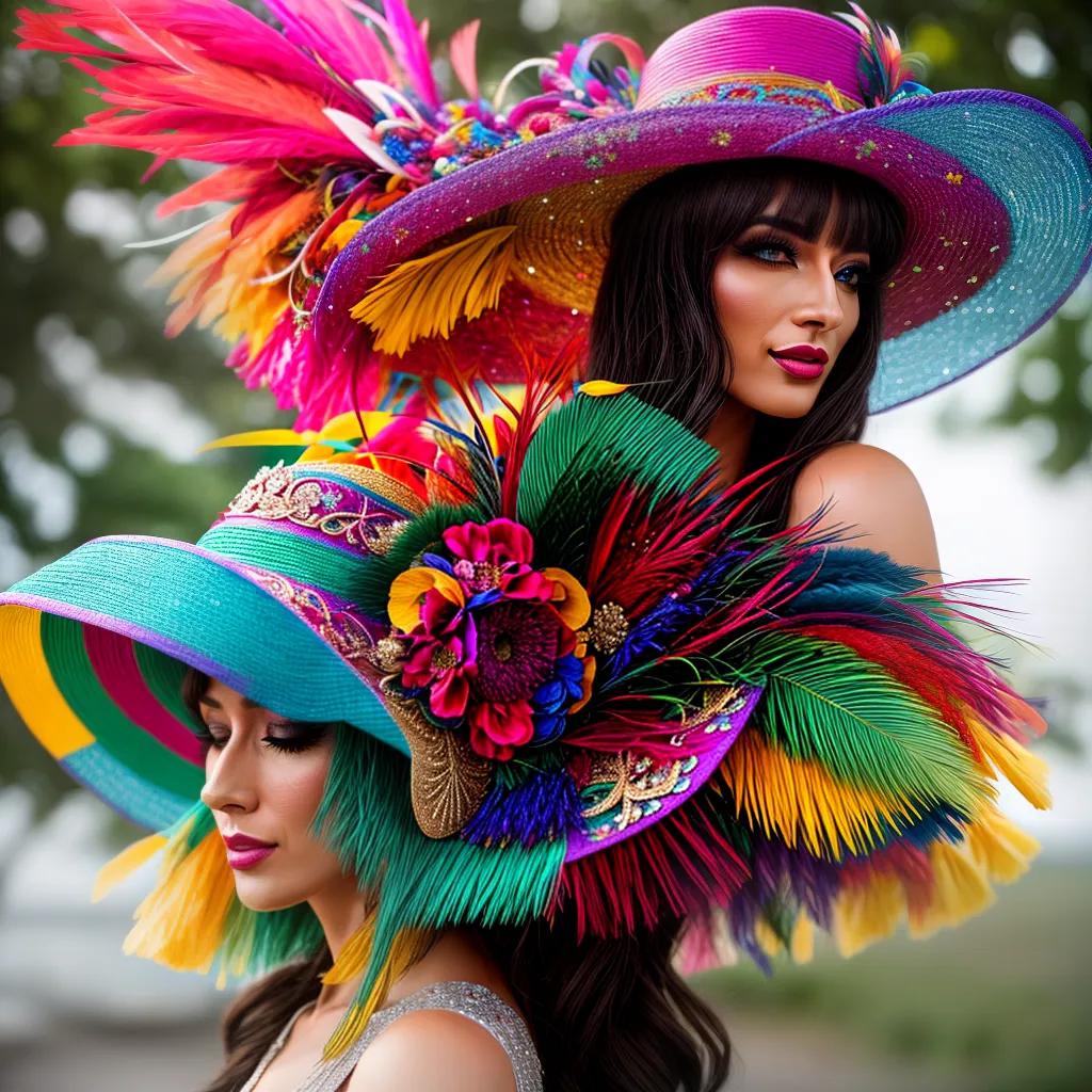 Fotos chapeus extravagantes cores unicas