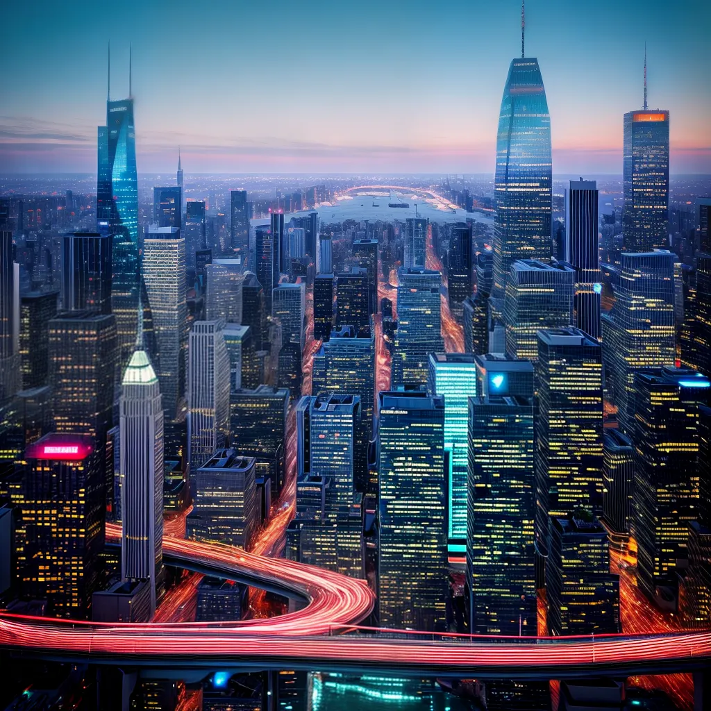 O Futuro dos Sonhos: O Que Significa Sonhar com o Porvir? 4 Fotos cidade futurista arranha ceus carros voadores