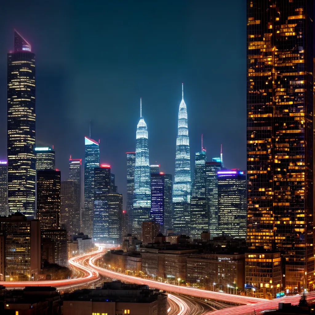 Fotos cidade luzes noturna ambicao