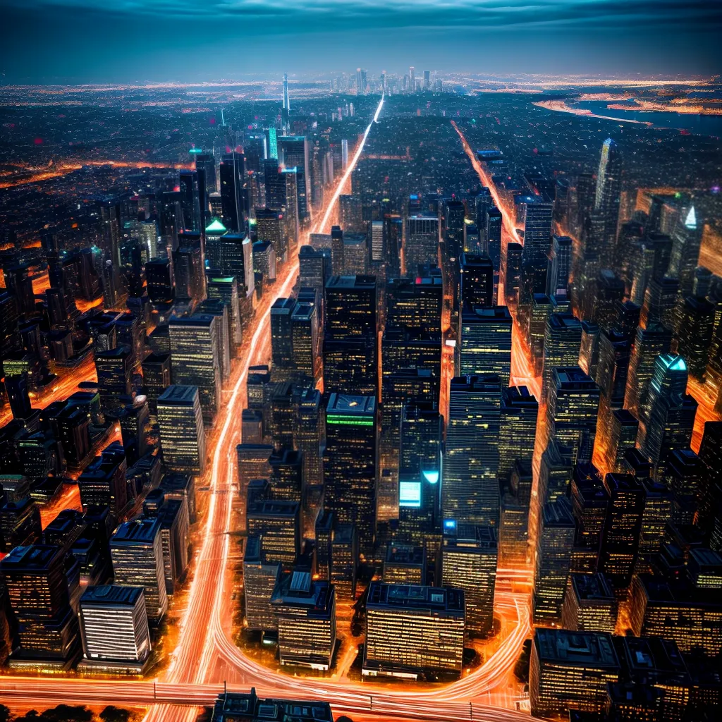 dos Sonhos nas Cidades Grandes 6 Fotos cidade noturna arranha ceus luzes 1