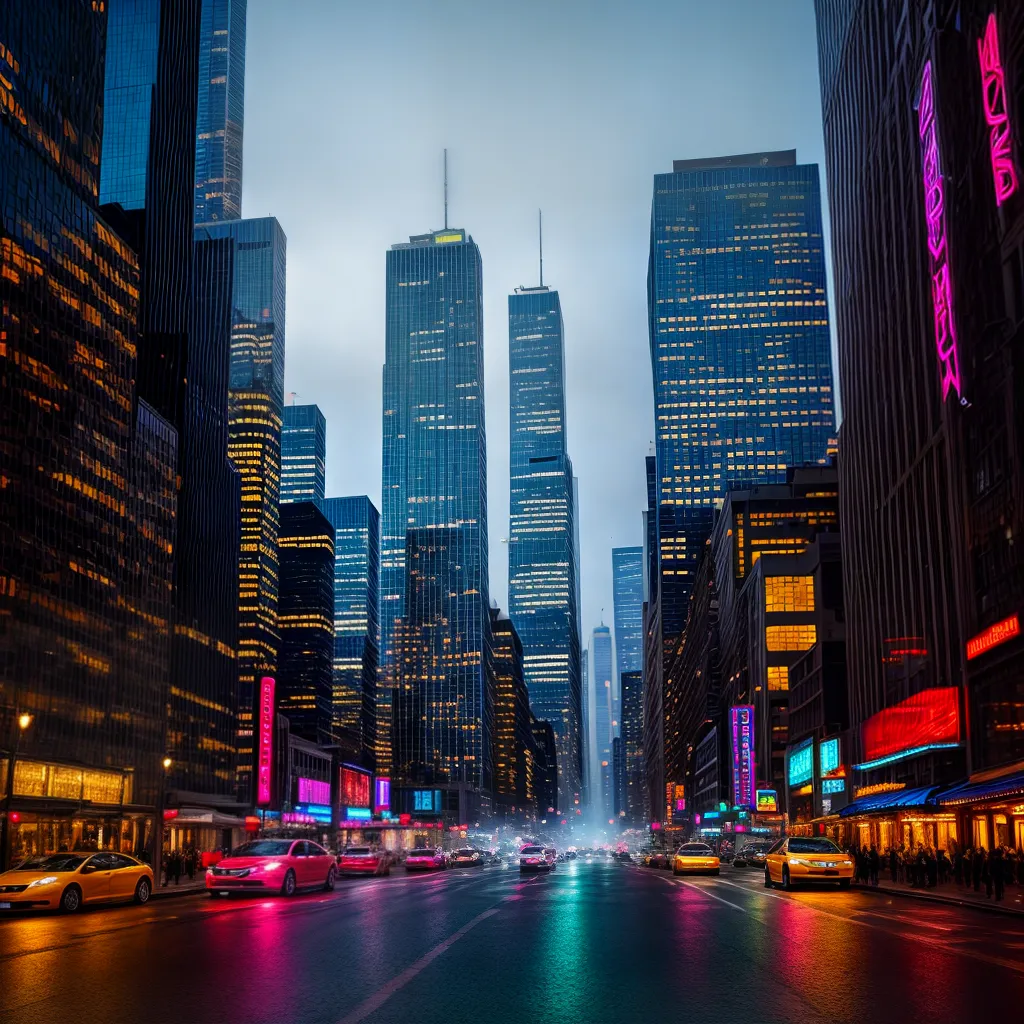 dos Sonhos nas Cidades Grandes 2 Fotos cidade noturna luzes arranha ceus