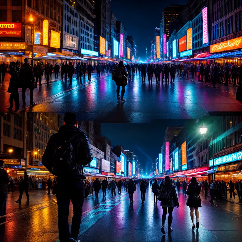 Sonhos: Descubra o Significado de Sonhar com Vida Noturna. 6 Fotos cidade noturna luzes vibrantes pessoas
