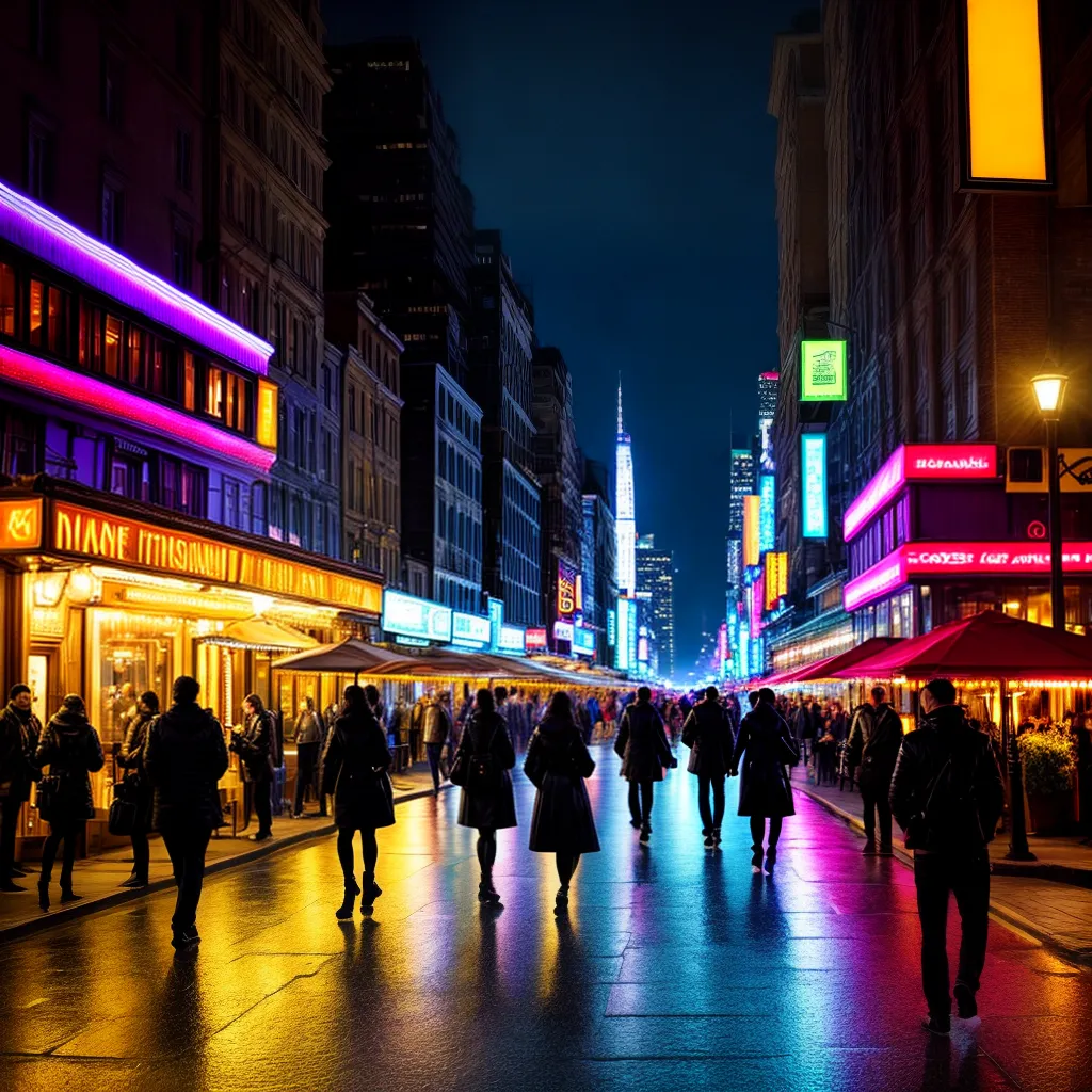 Significado na Vida Noturna 5 Fotos cidade noturna vida noturna vibrante