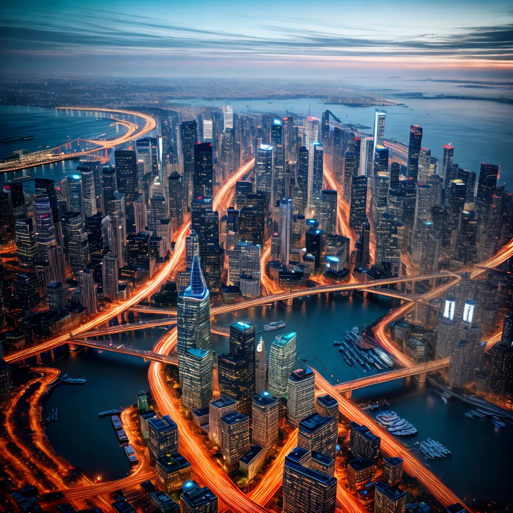Fotos cidade vibrante aerea aventura