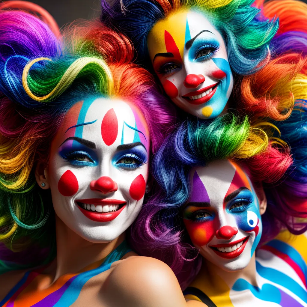 Fotos clowns sorridentes ilustracao colorida 1