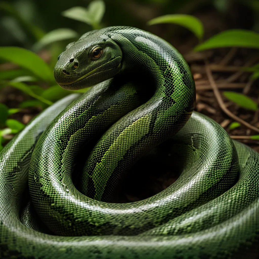 Fotos cobra espiral floresta verde