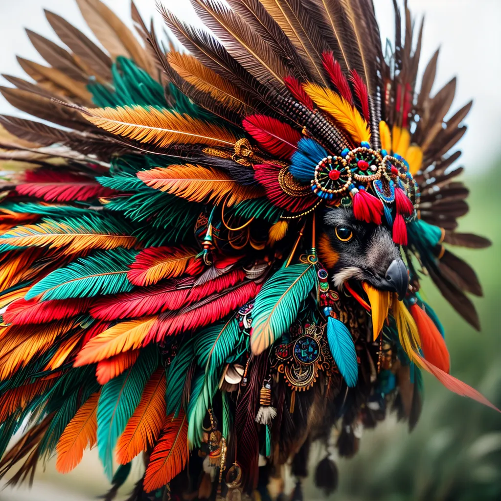 Fotos cocar plumas ancestralidade celebracao