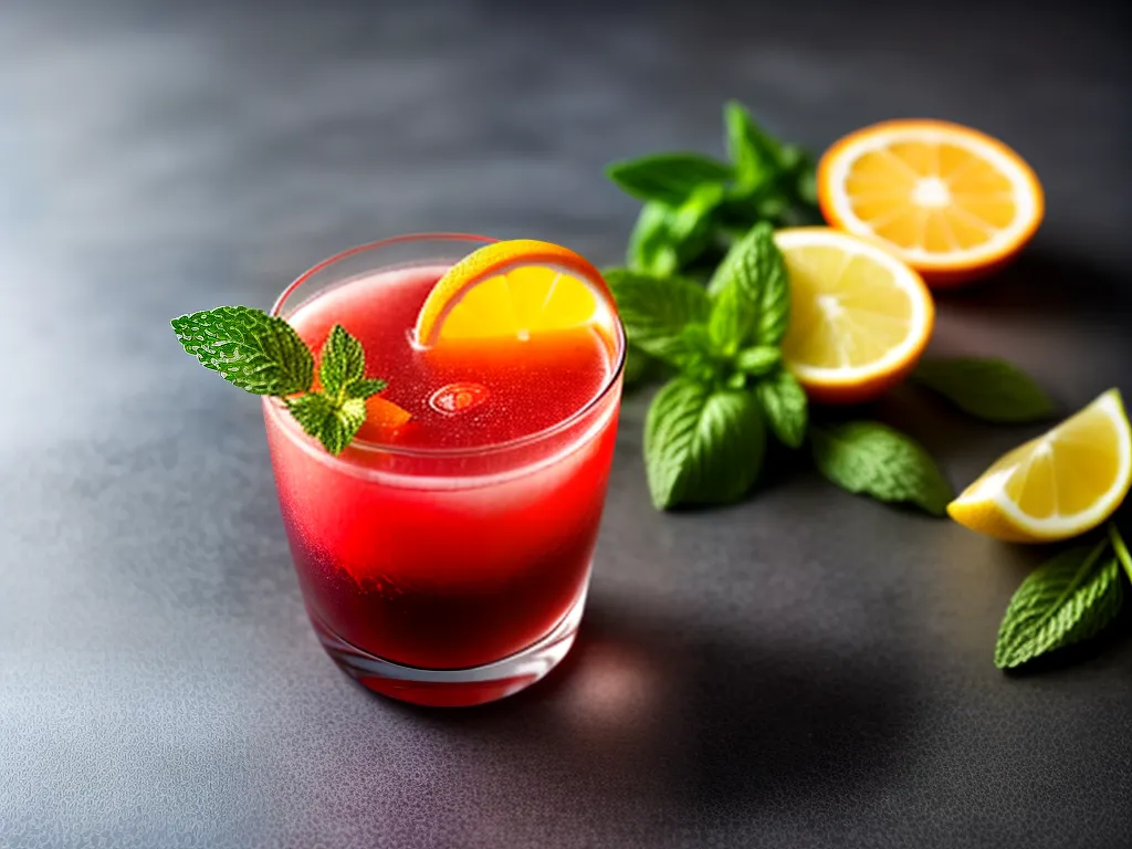 Fotos cocktail vermelho luxo glass laranja hortela