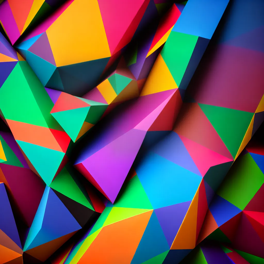 Fotos composicao geometrica colorida