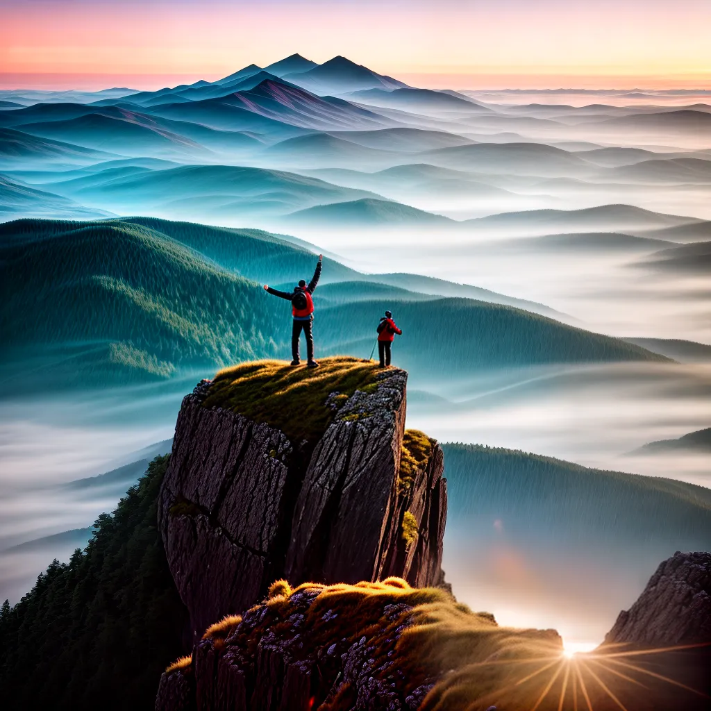 Descubra o Significado dos Sonhos Resolutos e Determinados 5 Fotos conquista por do sol montanha 2