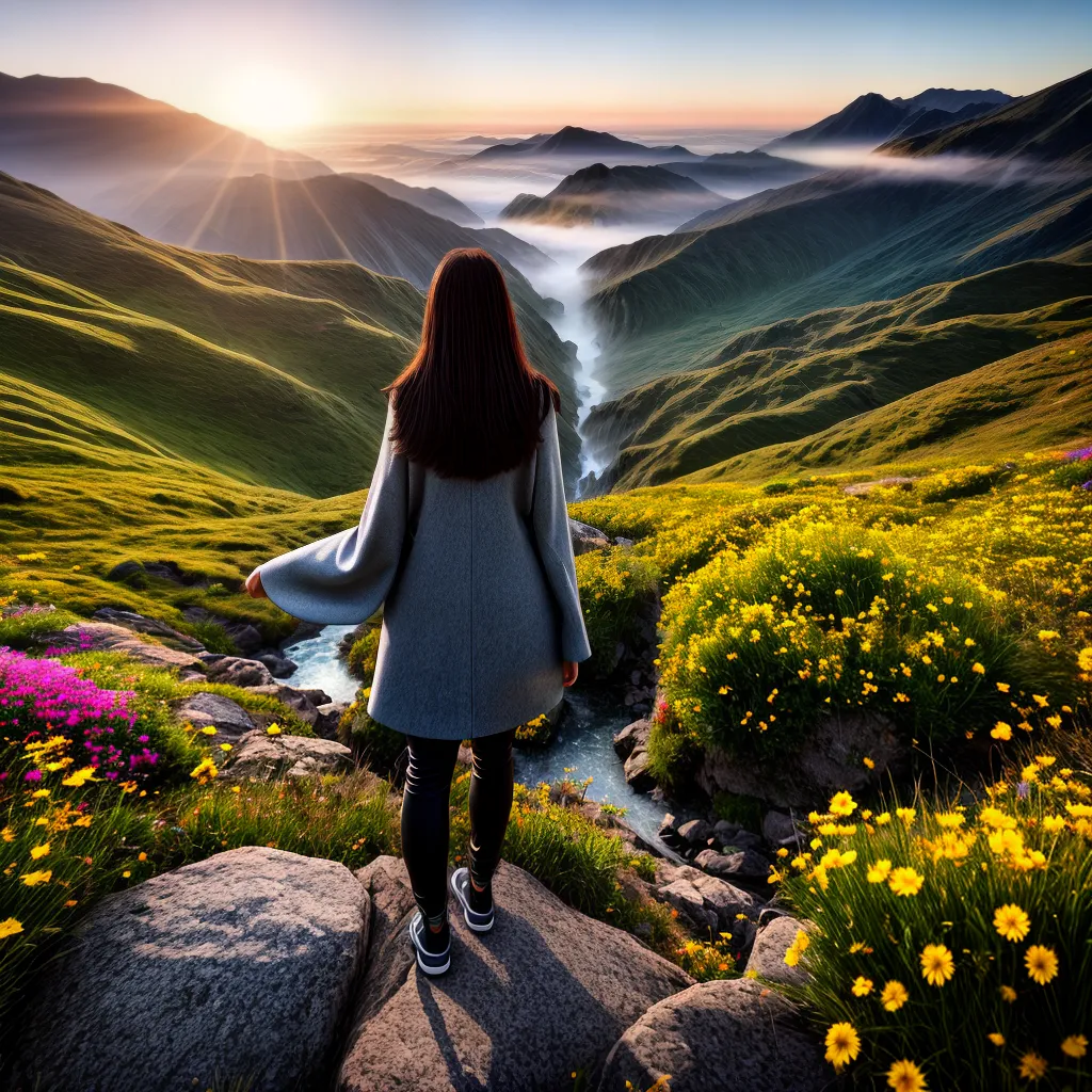 Desvendando os Significados dos Sonhos: Triunfo, Harmonia e Adoçante 4 Fotos conquista por do sol montanha flores