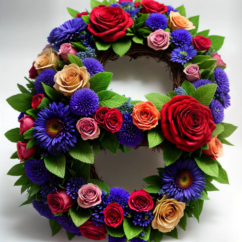 Fotos coroa flores frescas encanto elegancia