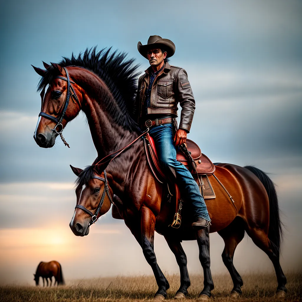 Fotos cowboy savannah solidarity horses