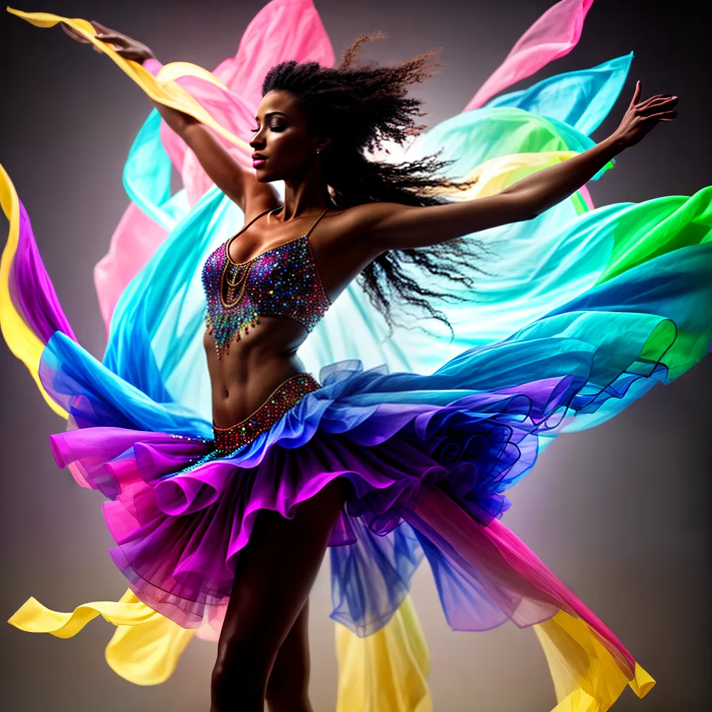 Fotos danca nuvem silhueta colorida magia