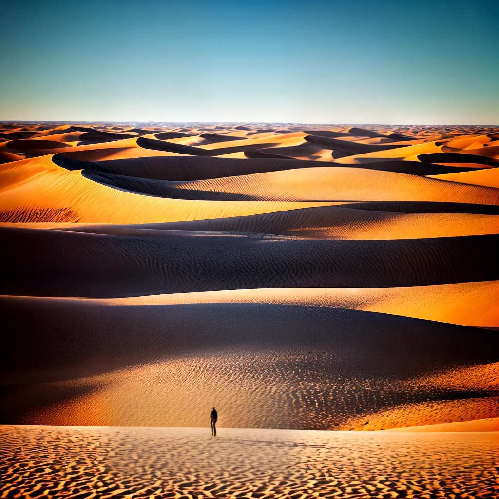 Fotos deserto infinito areia solitario
