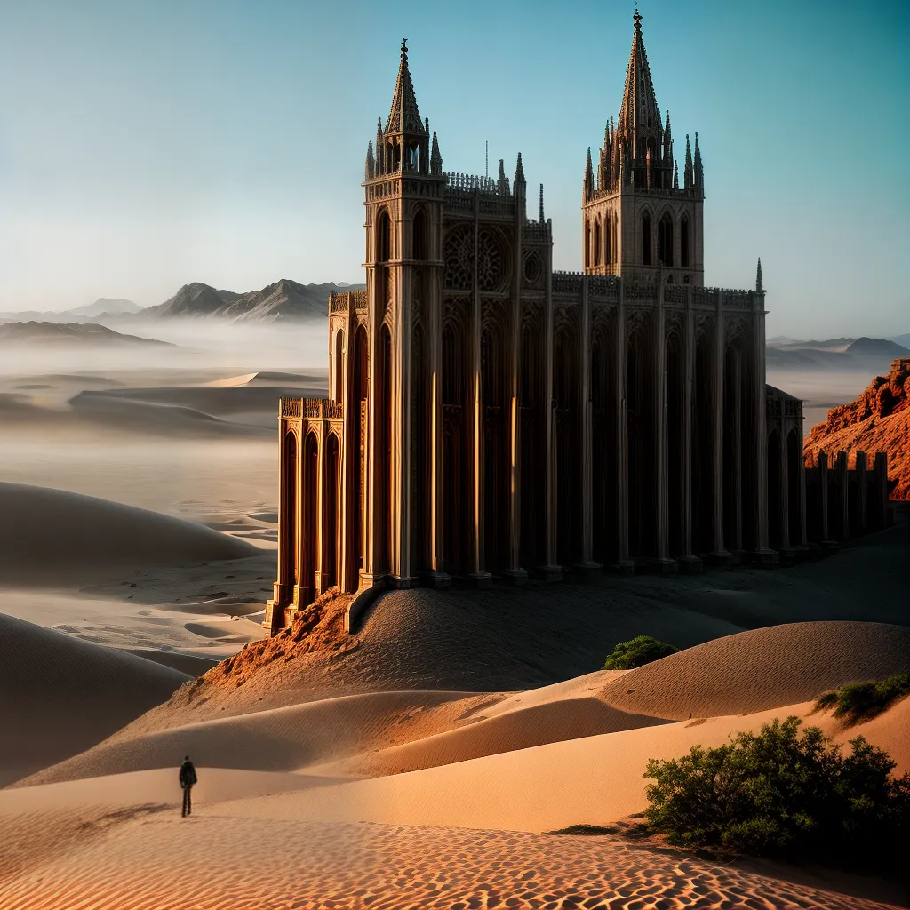 Fotos deserto torre relogio misterio