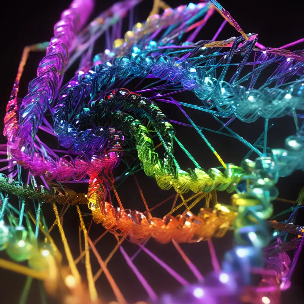 Fotos dna helix cores