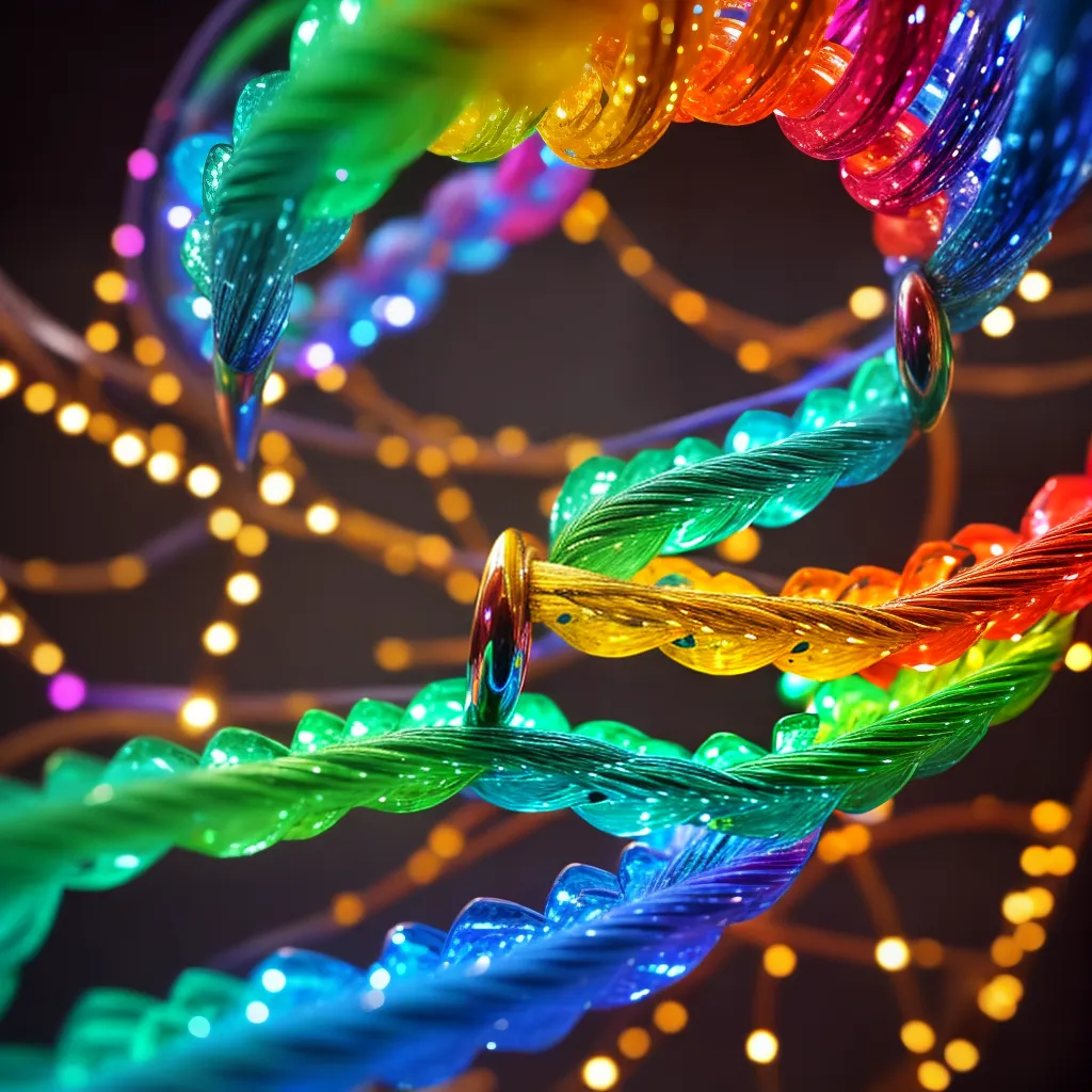 Fotos dna helix cores vibrantes