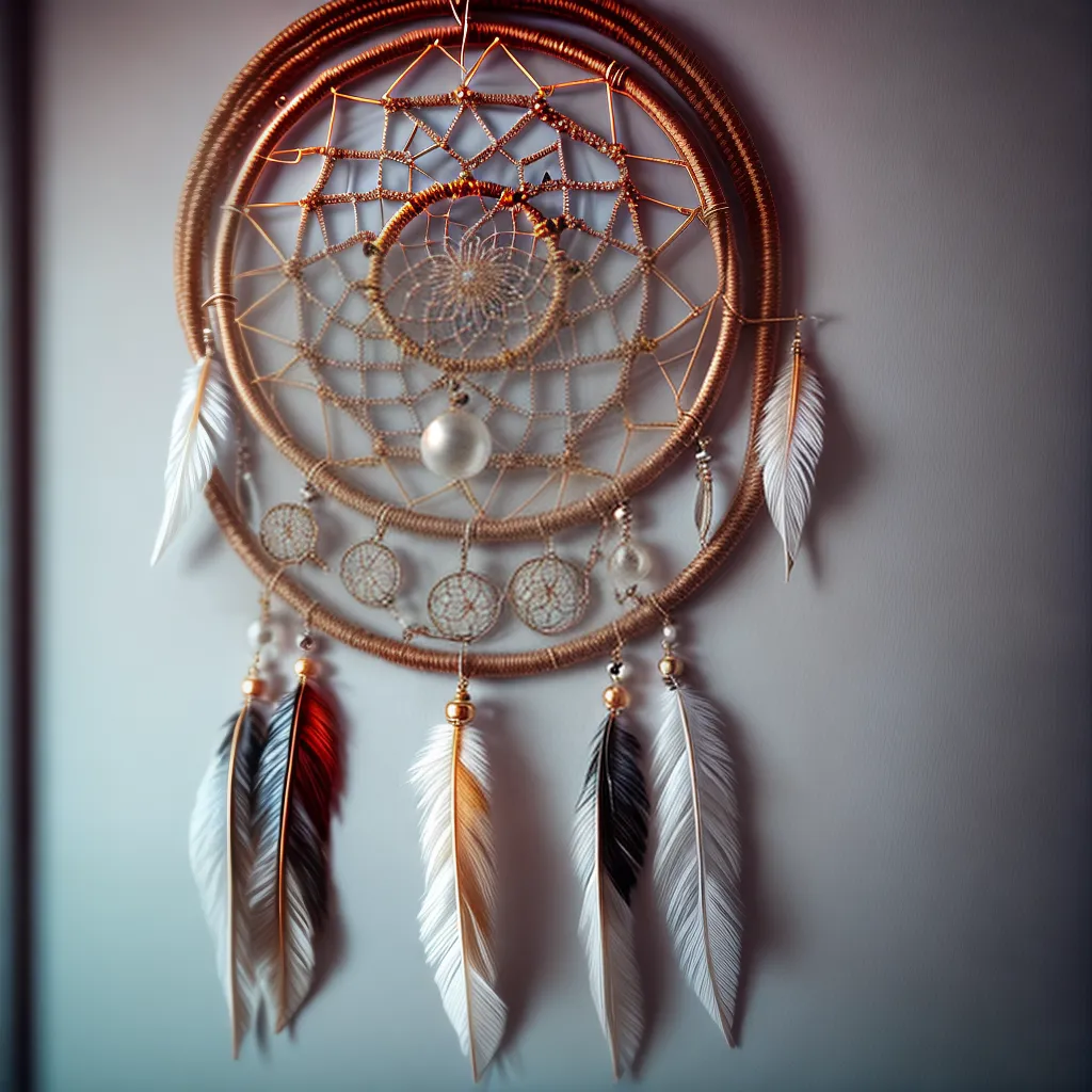 Fotos dream catcher teia penas luz
