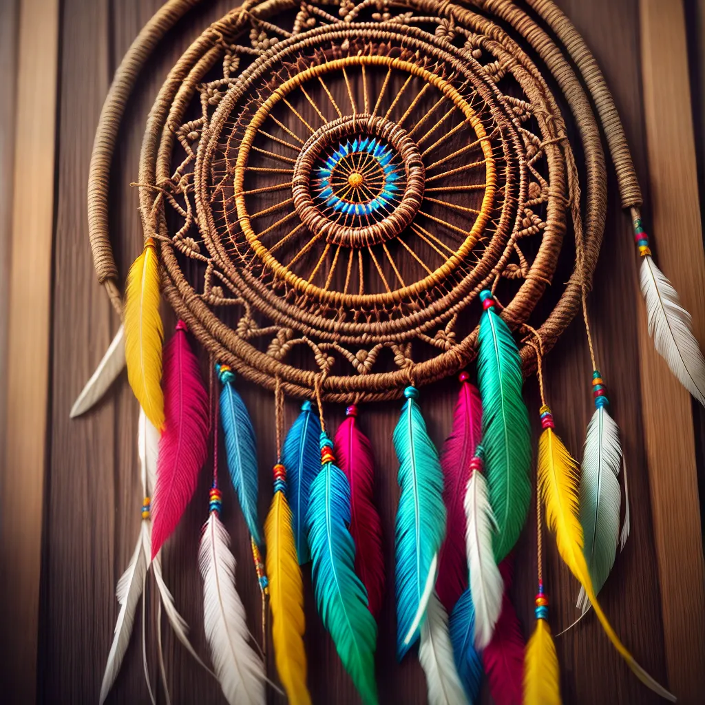 Goleada Indígena: Descubra o Significado dos Sonhos 3 Fotos dreamcatcher colorido sol feathers 1