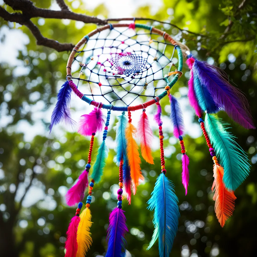Fotos dreamcatcher colorido vento