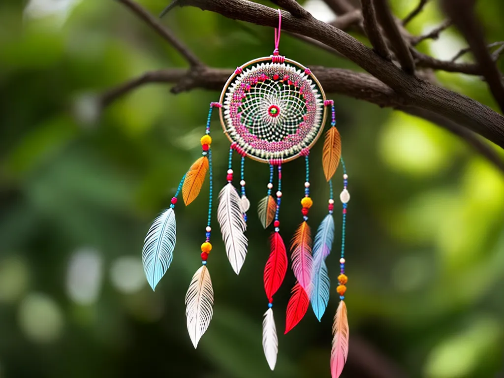 Fotos dreamcatcher encantador penas coloridas