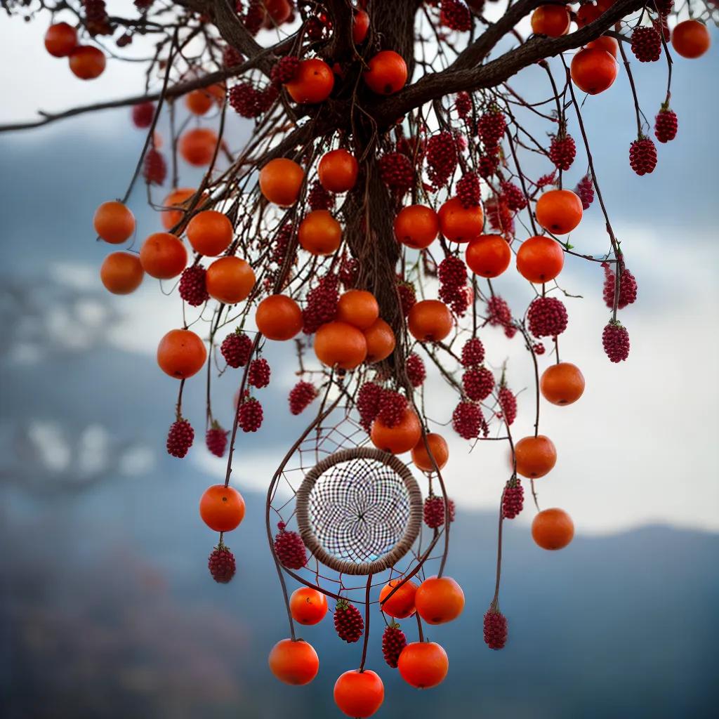 A Simbologia dos Sonhos: Amora, Tangerina e Colagem 3 Fotos dreamcatcher frutas colagem simbolismo