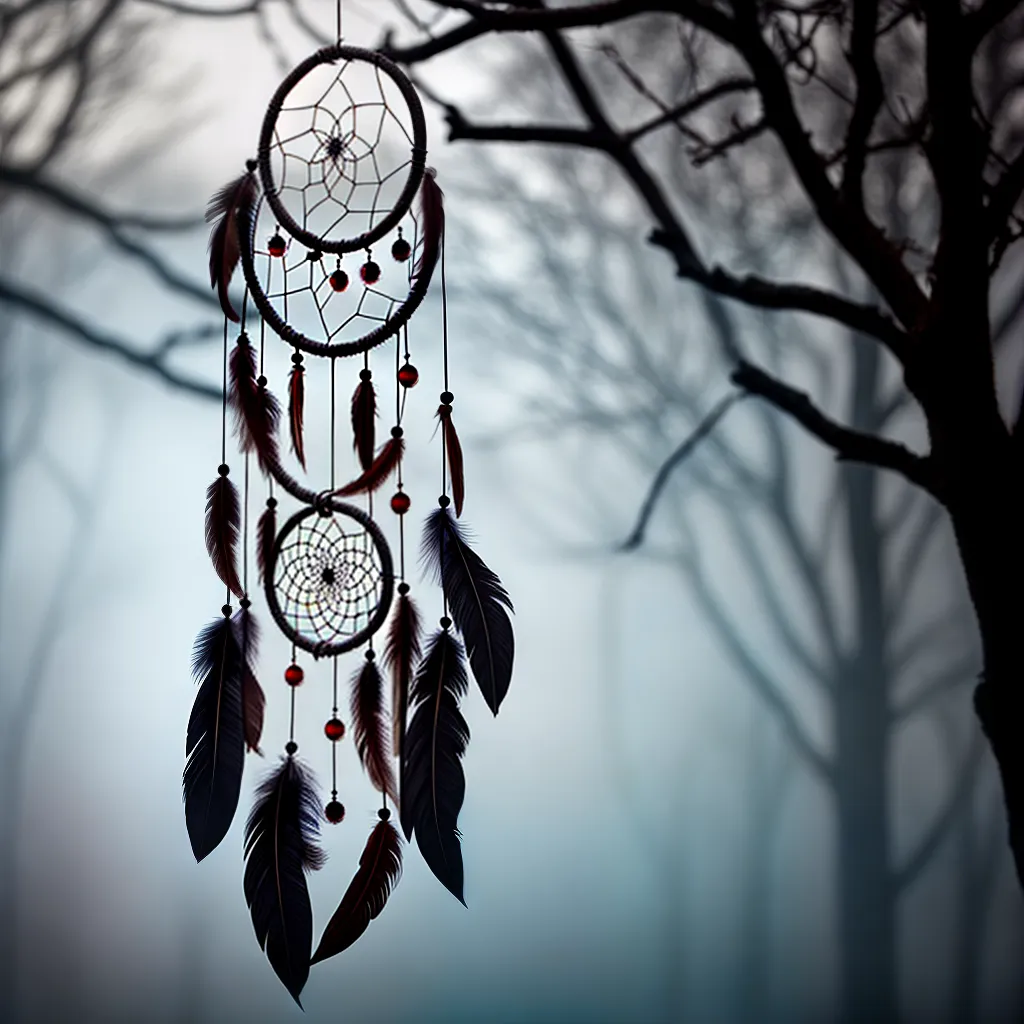 Fotos dreamcatcher misterioso penas coloridas