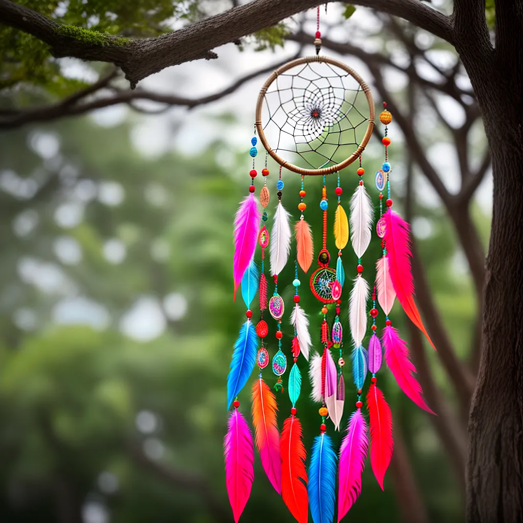 Fotos dreamcatcher mistico simbolos coloridos