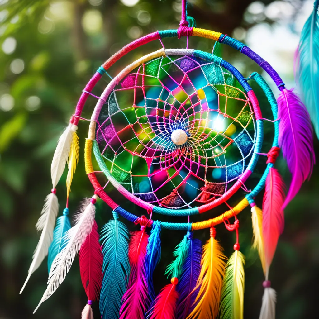 1. Descubra o Significado Surpreendente dos Sonhos Alegres 3 Fotos dreamcatcher sol feathers beads 1