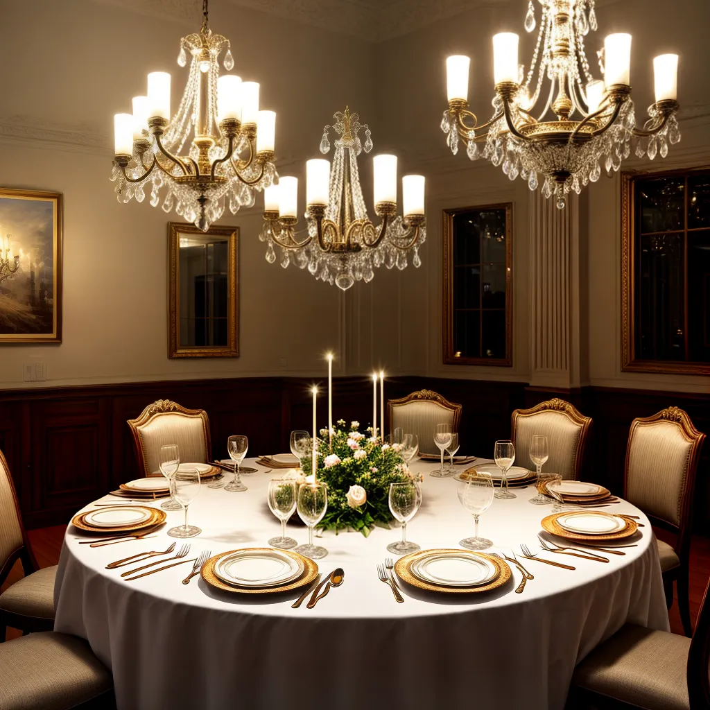 Descubra o Significado: Sonhar com Elegância, Destaque e um Cantinho de Refeição 4 Fotos elegancia lustre jantar acolhedor