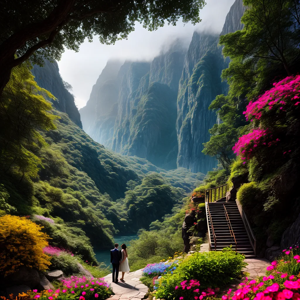 Fotos escada flores plataforma sonhos