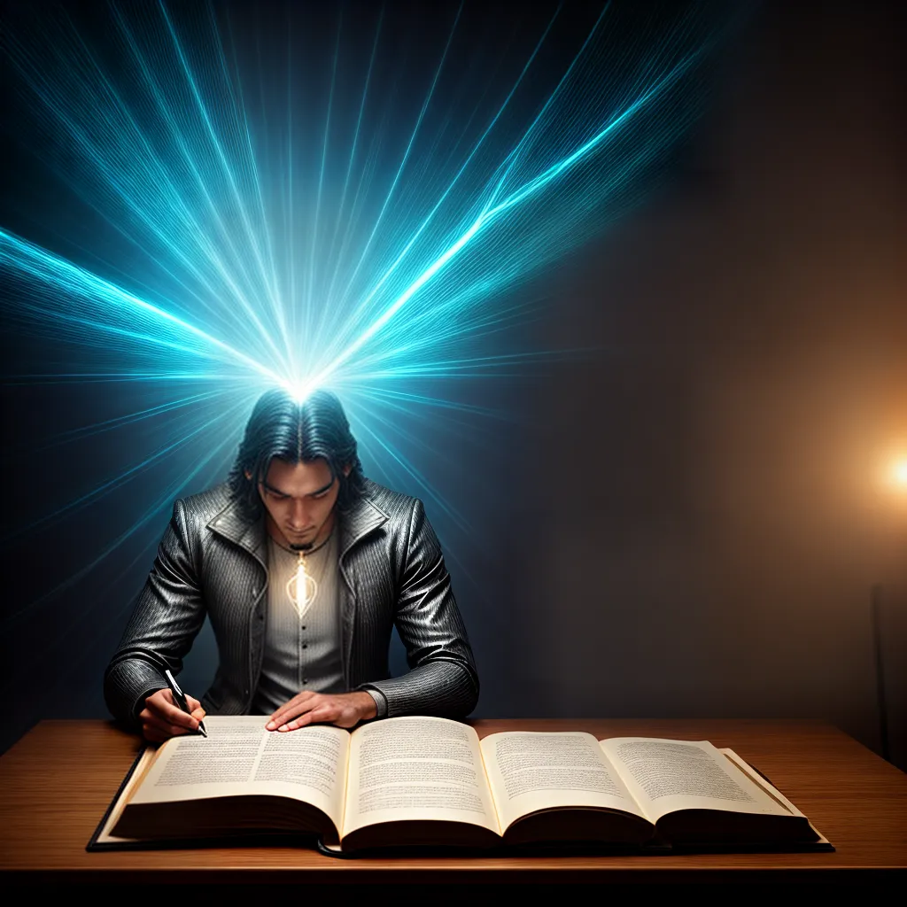 Fotos escritor misterioso penas luz