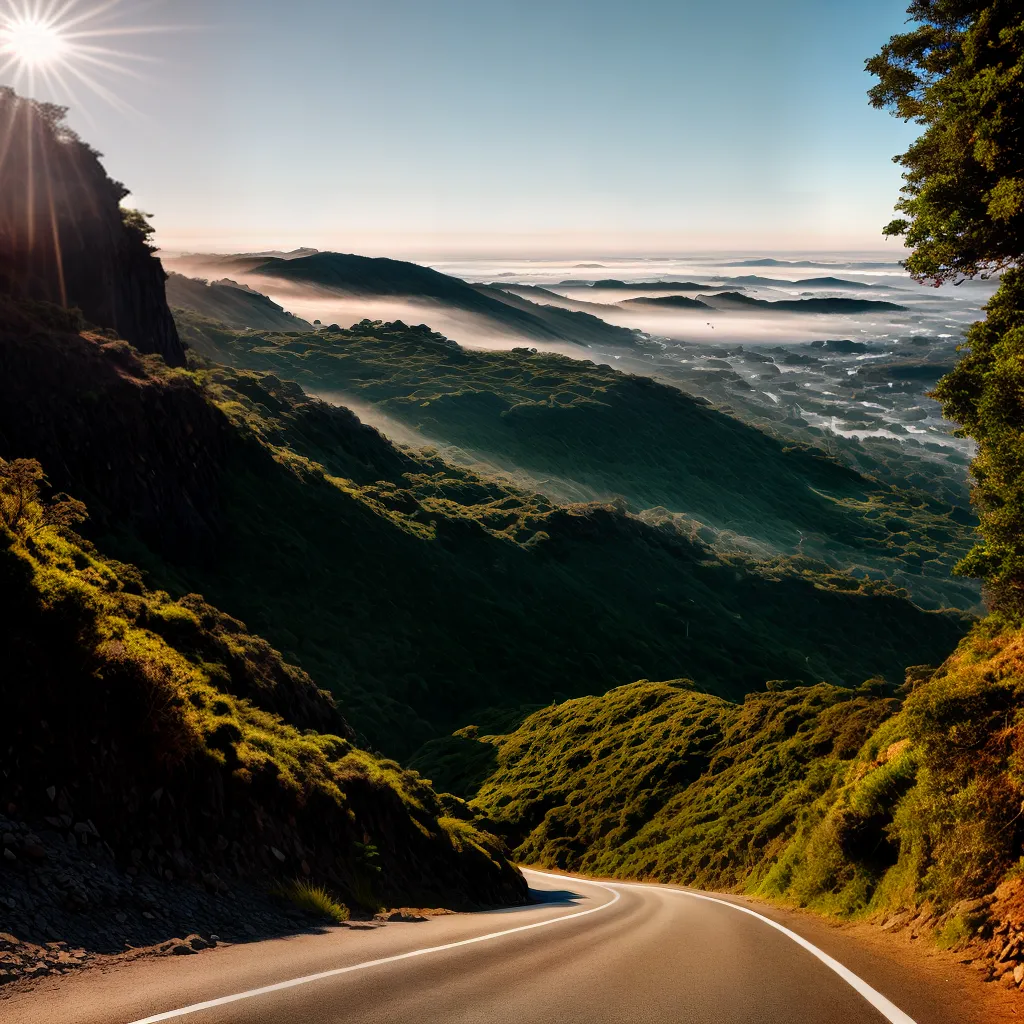 Descubra o significado dos sonhos vagabundos: uma jornada de autoconhecimento 2 Fotos estrada sinuosa paisagem sol sonhos