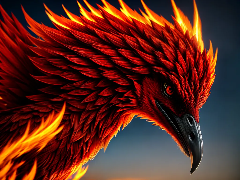 Fotos fenix fogo intenso transformacao