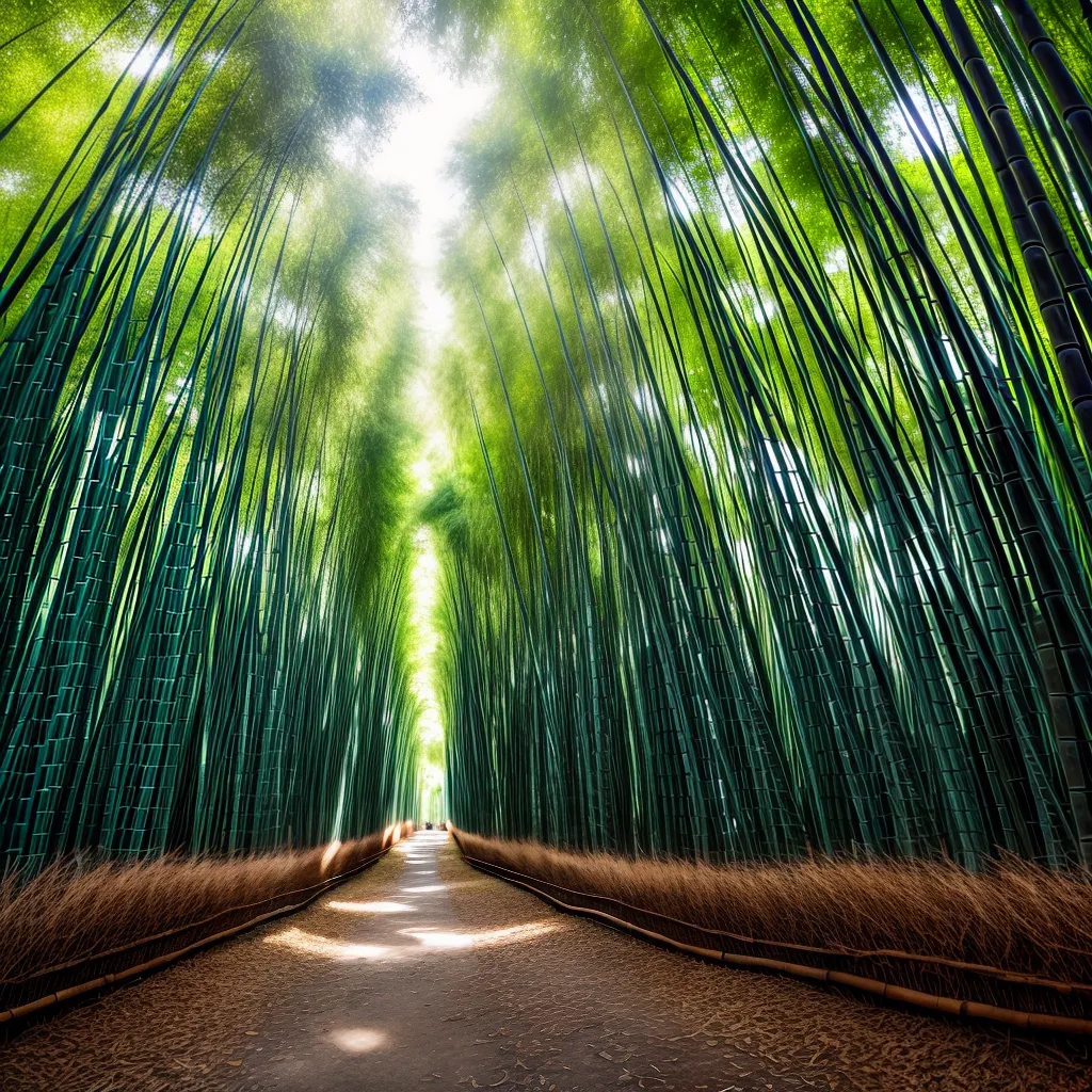 Fotos floresta bambu misterio serenidade