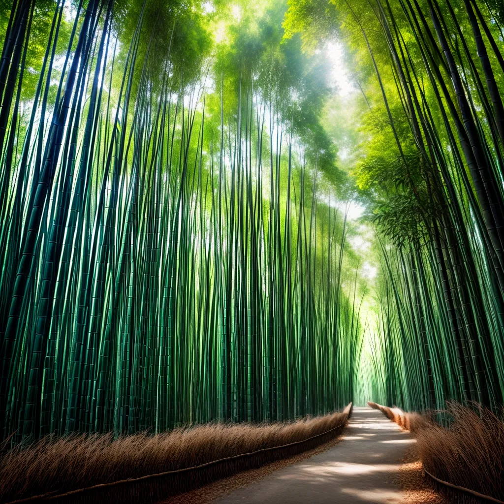 Sonhos na Selva: Decifrando os Segredos das Florestas de Bambu 6 Fotos floresta bambu misterio sombra