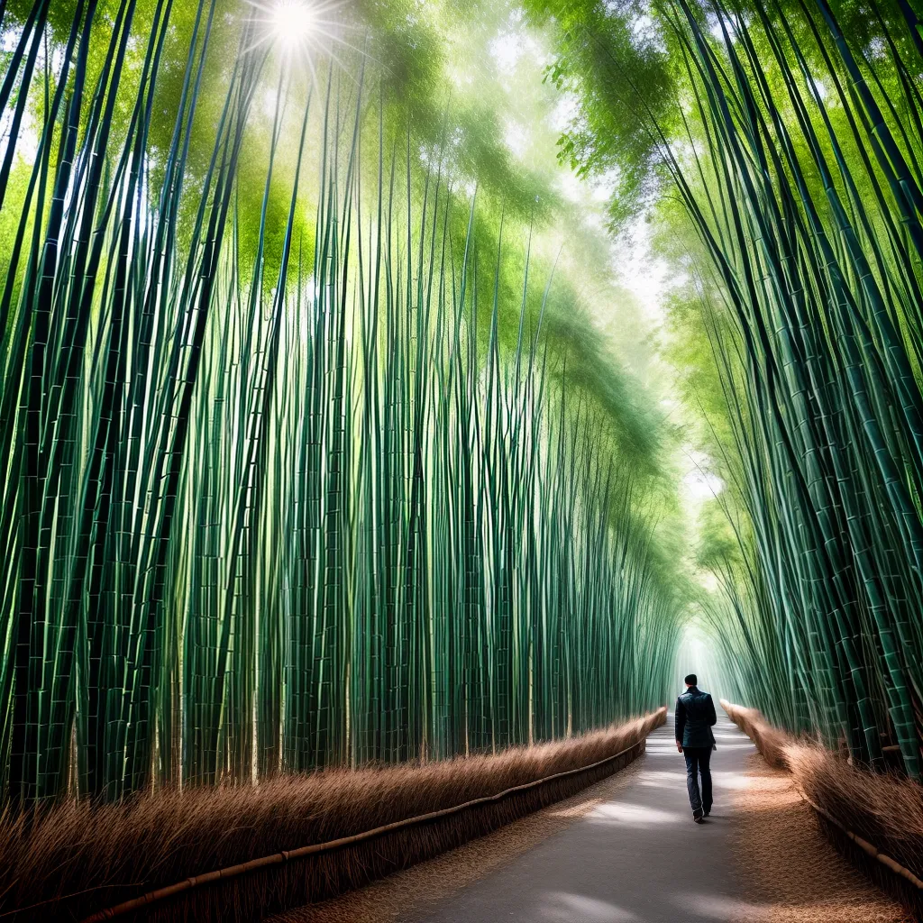 Fotos floresta bambu mistica serenidade