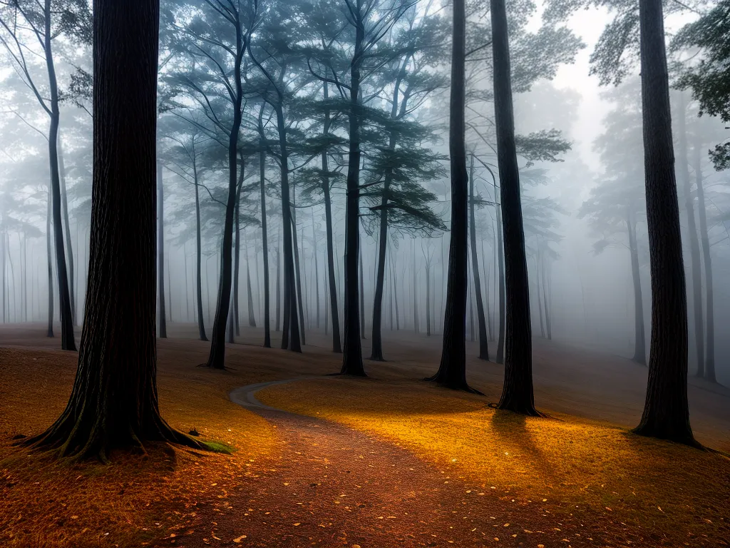 Fotos floresta crepusculo mistico silhueta sonho
