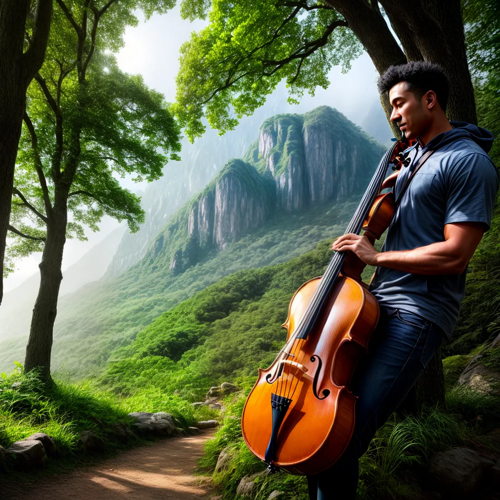 Fotos floresta encantada viajante cello magico