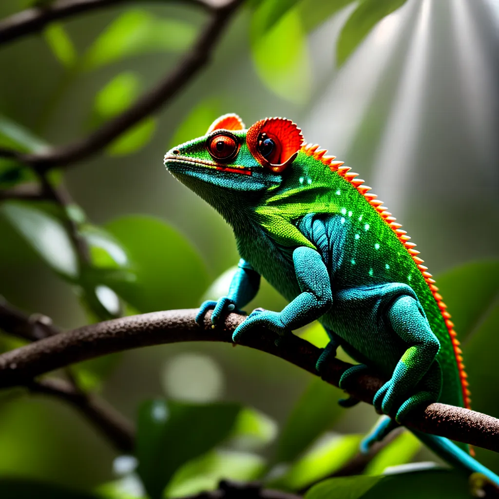 Sonhar com Répteis: Desvendando os Mistérios do Mundo Animal 4 Fotos floresta encantadora raios sol camaleao
